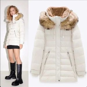 Zara Water Repellent Puffer Coat NWT